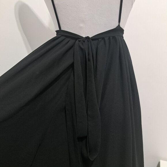 Michael Costello X Revolve Justin Plunging Neckline Sexy Boho Goth Maxi Gown Sm - Picture 10 of 15